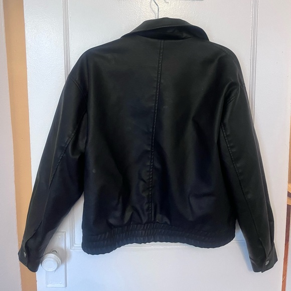Faux leather bomber jacket - Picture 3 of 5